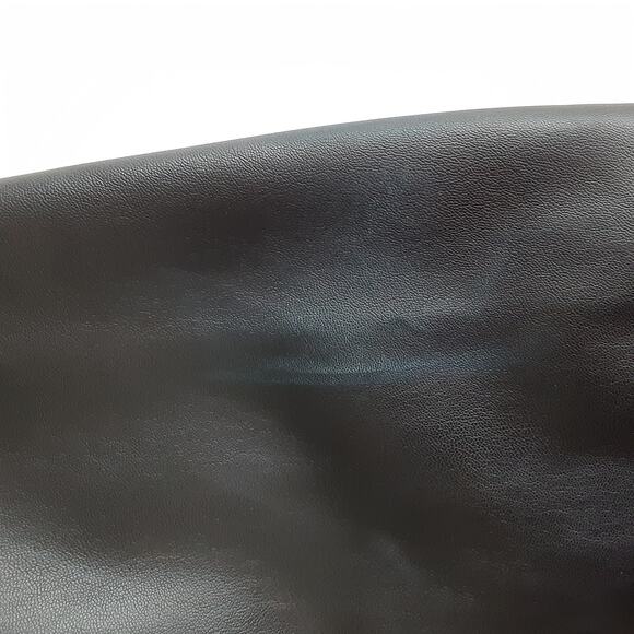 Denim & Co Womens M Black Leather Jacket Zip Front Slim Biker Jacket Mob Wife - Picture 4 of 10